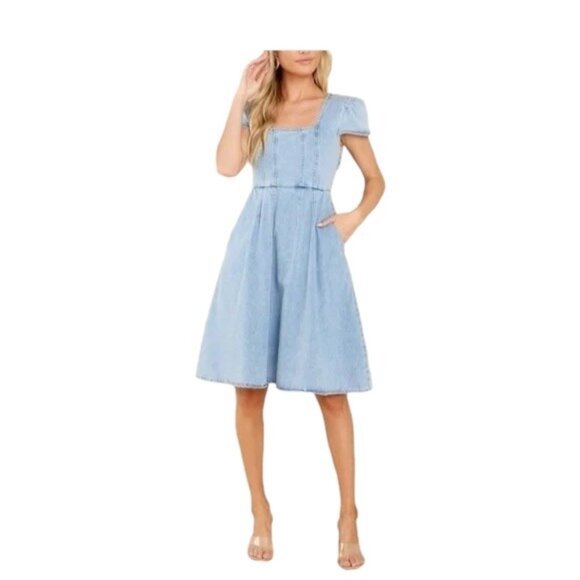 Molly Bracken Denim Dress Blue Size S - Picture 1 of 14